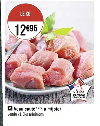 Veau saute à mijoter