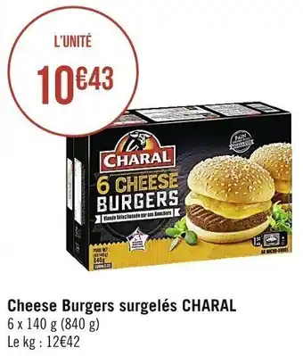 Cheese burgers surgelés CHARAL