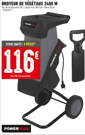 Broyeur de végétaux 2400 W