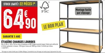 Batkor Étagère charges lourdes offre