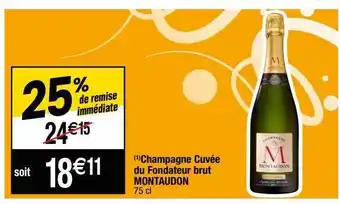 Champagne cuvée du fondateur brut montaudon