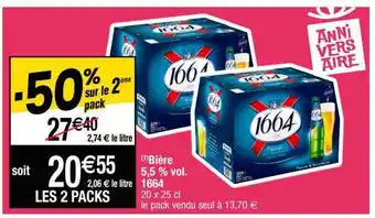 Bière 5,5% vol. 1664