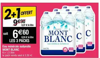 Cora x Carrefour Eau minérale naturelle mont blanc offre