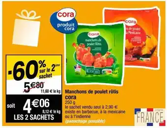 Cora x Carrefour Manchons de poulet rôtis cora offre