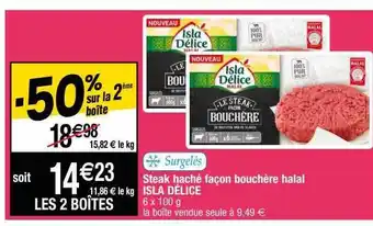 Cora x Carrefour Steak haché façon bouchère halal isla délice offre