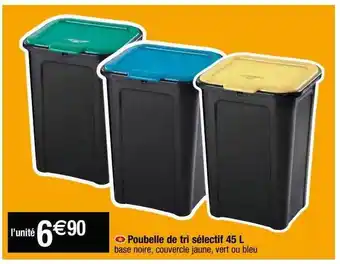 Cora x Carrefour Poubelle de tri sélectif 45l offre