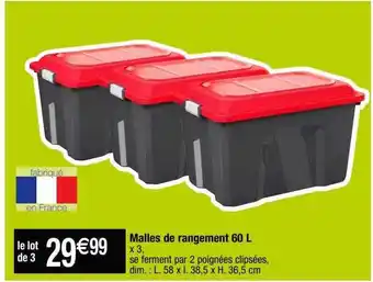 Malles de rangement 60l