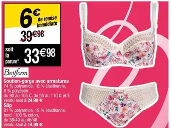 Soutien-gorge avec armatures bestform, slip bestform