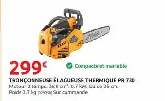 Rural Master Tronçonneuse élagueuse thermique pr 730 stiga offre
