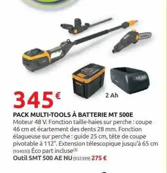 Rural Master Pack multi-tools à batterie mt 500e offre