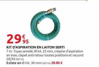 Rural Master Kit d'aspiration en laiton serti offre