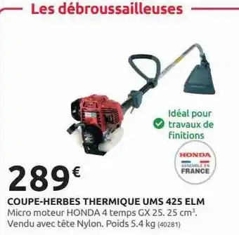 Rural Master Coupe-herbes thermique ums 425 elm offre