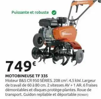 Motobineuse tf 335 husqvarna