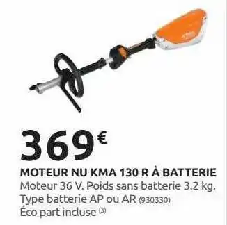 Rural Master Moteur nu kma 130 r à batterie offre