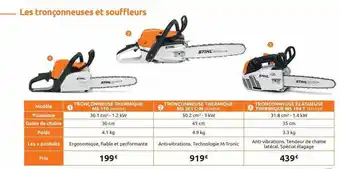 Rural Master Tronçonneuse thermique ms 170, tronçonneuse thermique ms 261 c-m, tronçonneuse élagueuse thermique ms 194 t offre