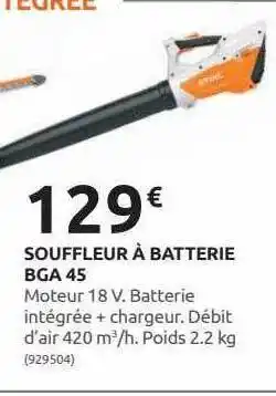 Rural Master Souffleur à batterie bga 45 stihl offre