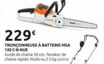 Rural Master Tronçonneuse à batterie msa 120 c-b nue stihl offre