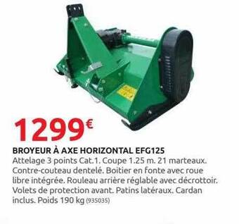 Rural Master Broyeur à axe horizontal efg125 offre