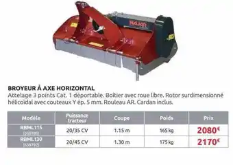 Rural Master Broyeur à axe horizontal offre