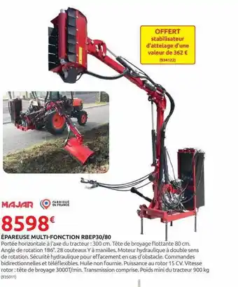 Rural Master Épareuse multifonction rbep30-80 majar offre