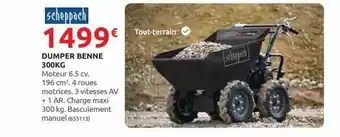 Dumper benne 300 kg scheppach