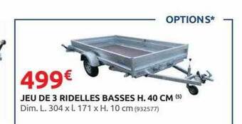 Rural Master Jeu de 3 ridelles basses h. 40 cm offre