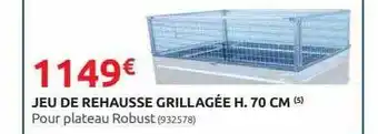 Rural Master Jeu de rehausse grillagée h. 70 cm offre