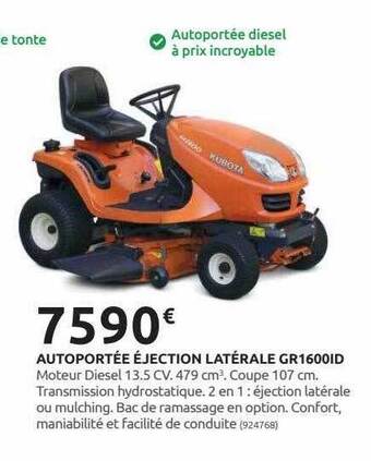 Rural Master Autoportée éjection latérale gr1600id offre