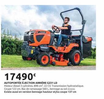 Rural Master Autoportée éjection arrière g231 ld offre