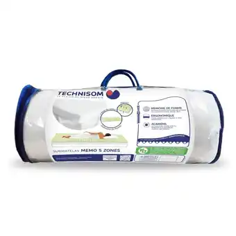 Auchan Surmatelas ergonomique 5 zones 90 x 190 cm offre