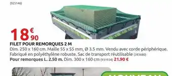 Rural Master Filet pour remorques 2 m offre