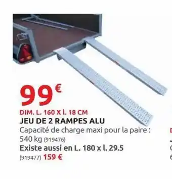Rural Master Jeu de 2 rampes alu offre