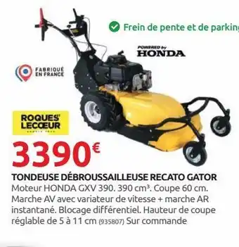 Rural Master Tondeuse debroussailleuse recato gator offre