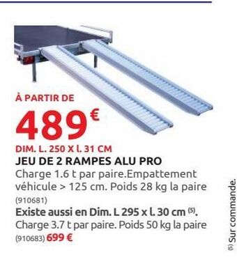 Rural Master Jeu de 2 rampes alu pro offre