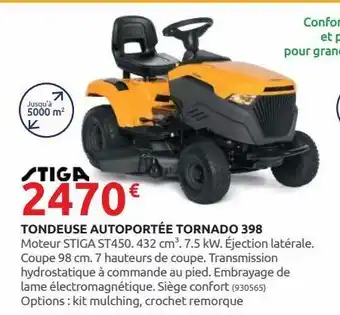 Rural Master Tondeuse autoportee tornado 398 offre