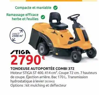 Tondeuse autoporee combi 372