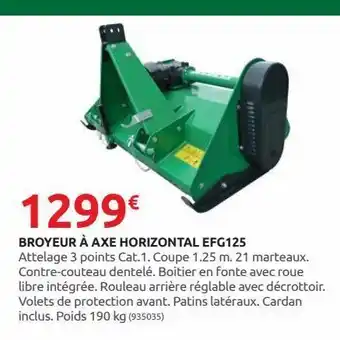 Rural Master Broyeur a axe horizontal efg125 offre