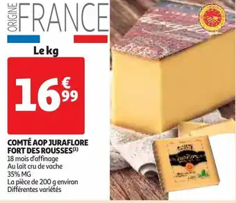 Auchan Supermarché Comté aop juraflore fort des rousses offre