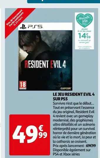 Auchan Le jeu resident evil 4 sur ps5 offre