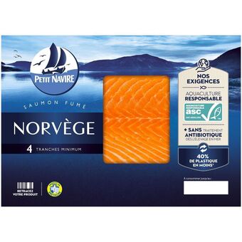 Auchan Supermarché Saumon fumé de norvège petit navire offre