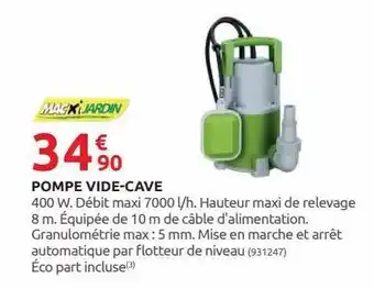 Rural Master Pompe vide-cave offre