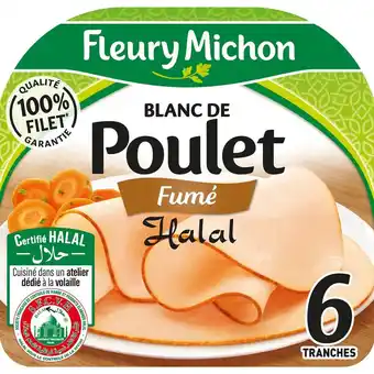 Auchan Supermarché Blanc poulet fumé halal fleury michon offre