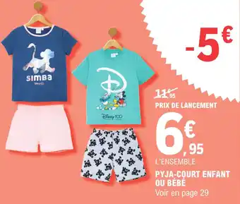 Pyja-court enfant ou bébé