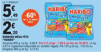 E.Leclerc Bonbons méga fête "HARIBO" offre