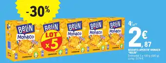 E.Leclerc Biscuits apéritif monaco "BELIN" offre
