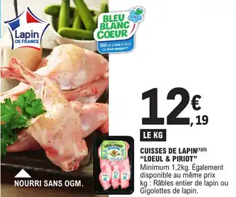 E.Leclerc Cuisse de lapin "LOEUL & PIRIOT" offre