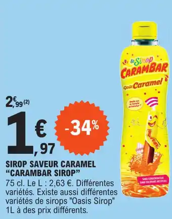 E.Leclerc Sirop saveur caramel "CARAMBAR SIROP| offre