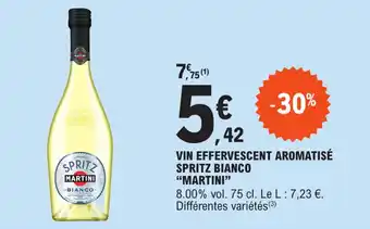 E.Leclerc Vin effervescent aromatisé spritz bianco "MARTINI" offre