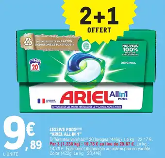 E.Leclerc Lessive fods "ARIEL ALL IN 1" offre