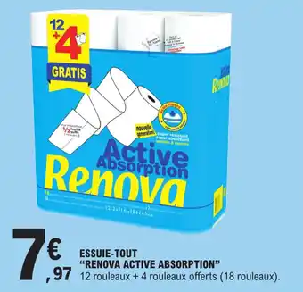 E.Leclerc Essuie-tout "RENOVA ACTIVE ABSORPTION" offre